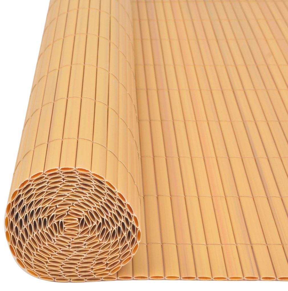 vidaXL Φράκτης Κήπου Διπλής Όψης PVC 150x300 εκ. Κίτρινος