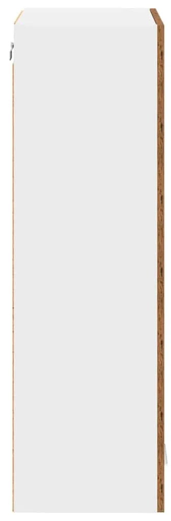 vidaXL Κρεμαστό ντουλάπι με αποθήκευση Παλιό ξύλο 40 x 31 x 100 εκ.