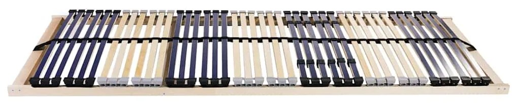 vidaXL Βάση κρεβατιού με λάμες Καφέ 120 x 190 cm Στερεό Ξύλο Μηλιάς