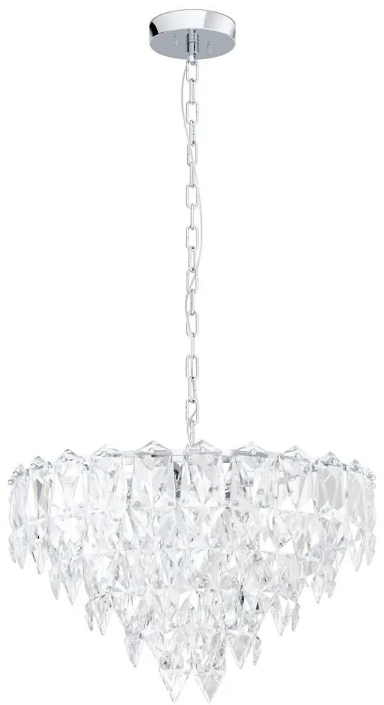 Φωτιστικό Οροφής 39724 Carvario E14/10 Chrome Eglo Metal, Glass