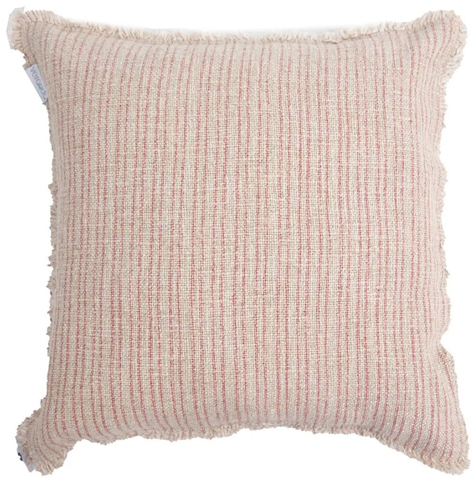 Μαξιλαροθήκη Διακοσμητική 0860006 45x45cm Beige-Red Soulworks 45X45 Λινό