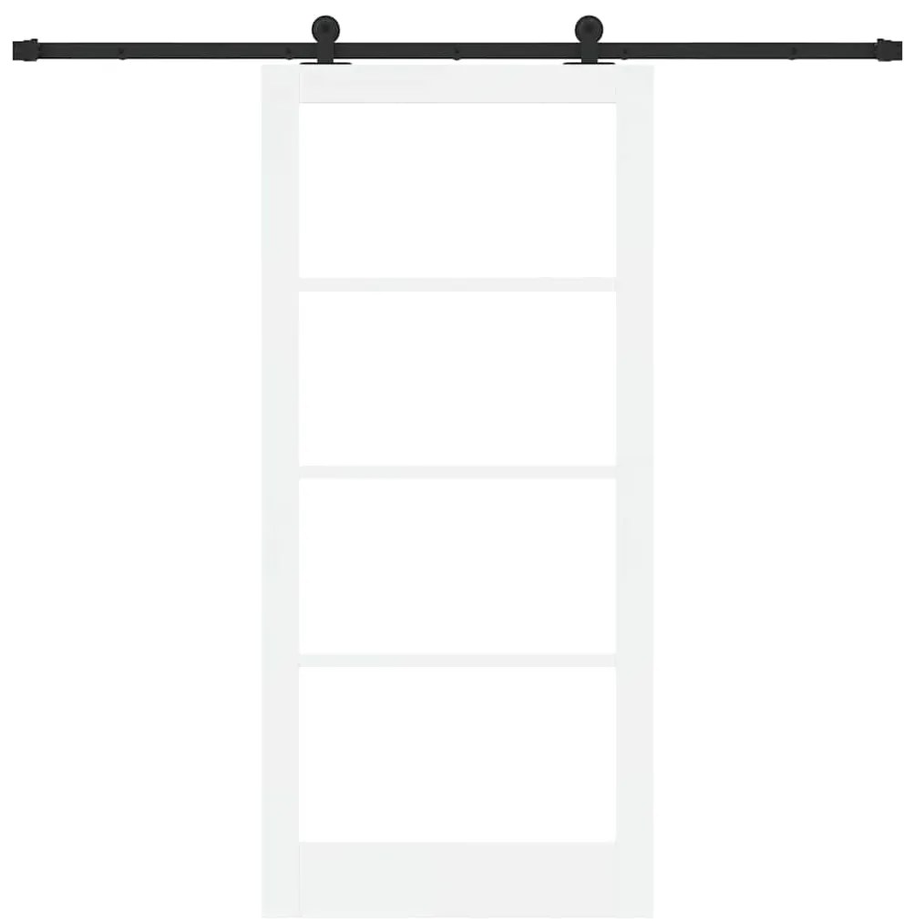 vidaXL Συρόμενη Πόρτα ORKDAL Λευκό 93 x 202 cm Ξύλο και μέταλλο
