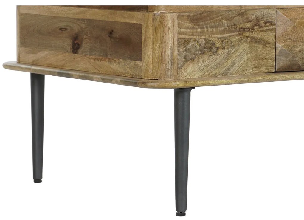 Τραπεζάκι Καφέ DKD Home Decor 116 x 60 x 46 cm Μέταλλο Αλουμίνιο Ξύλο από Μάνγκο