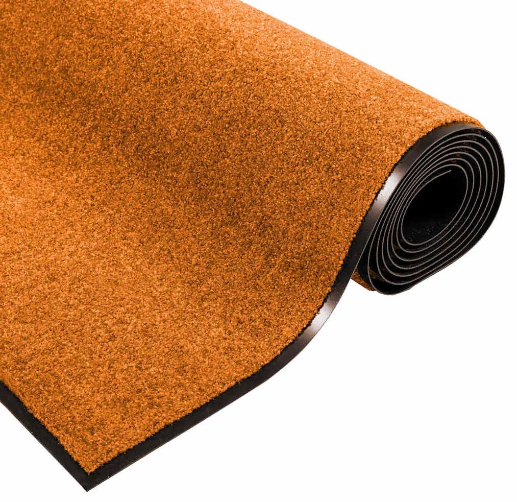 vidaXL Χαλάκι Εξώπορτας Πορτοκαλί και Μαύρο 120 x 250 cm