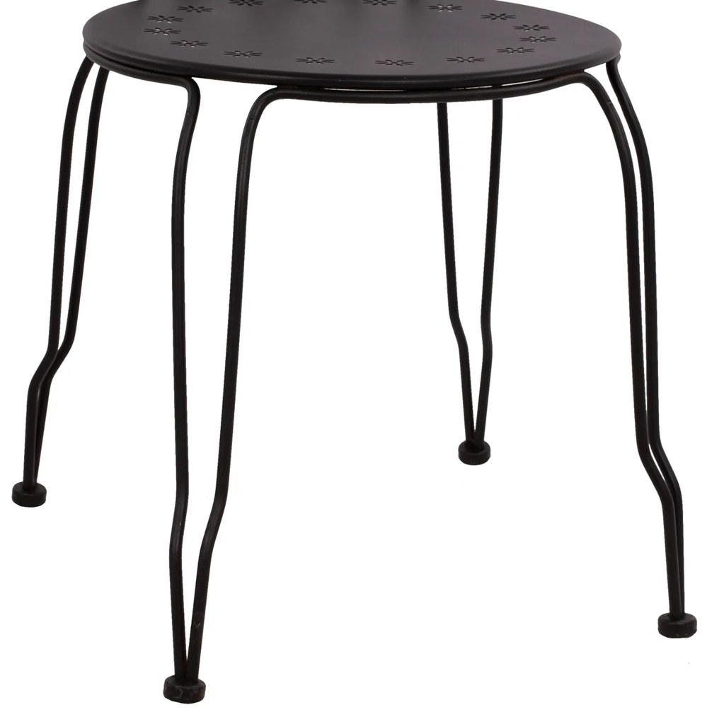 ΚΑΡΕΚΛΑ ΜΕΤΑΛΛΙΚΗ AMORE ΜΑΥΡΗ 42x48x90 εκ. HM5007.11 - 0605223 - HM5007.11