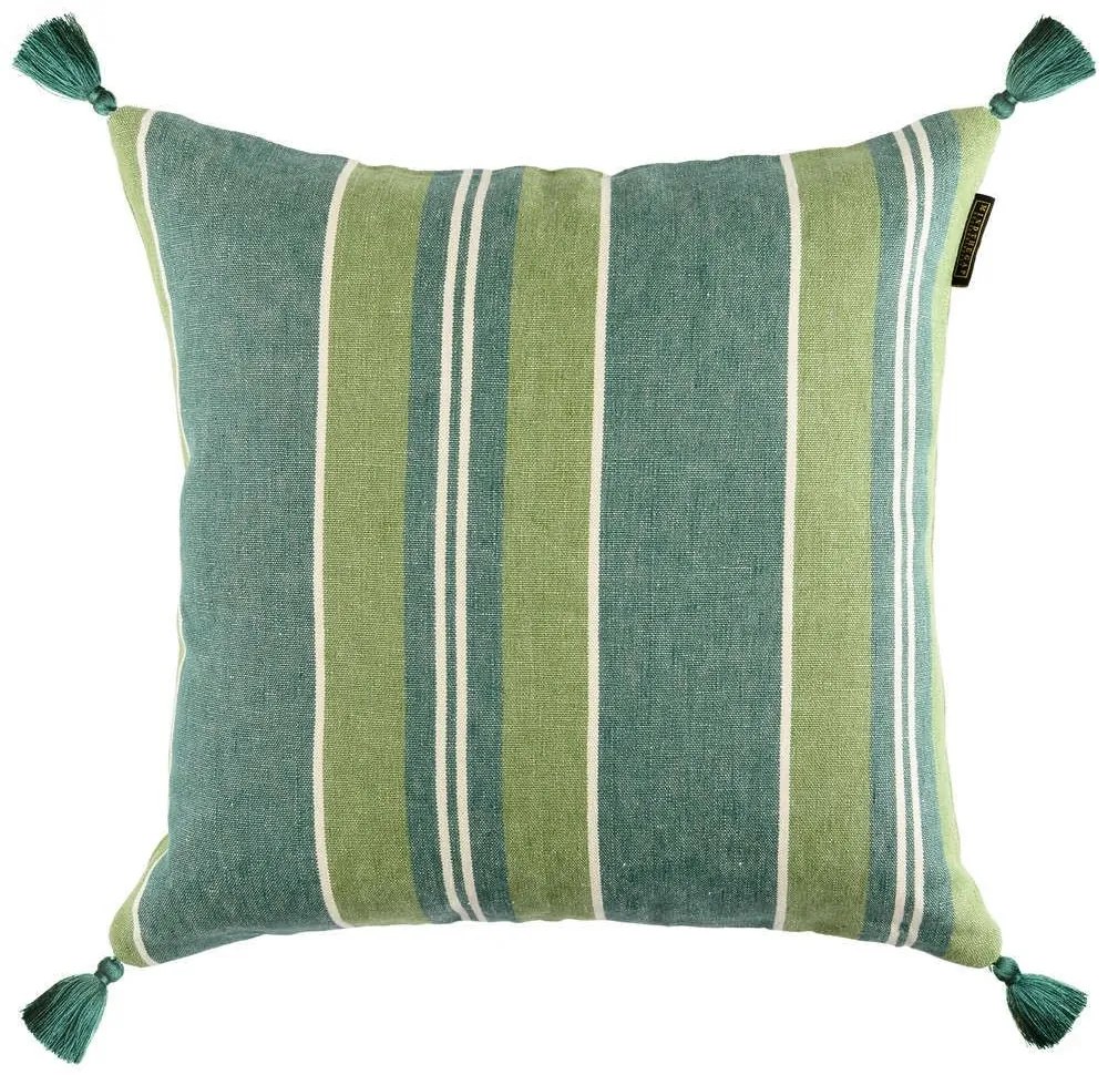 Μαξιλάρι Διακοσμητικό (Με Γέμιση) Szepviz Stripe LC40094 50x50 Green MindTheGap 50Χ50 Feather