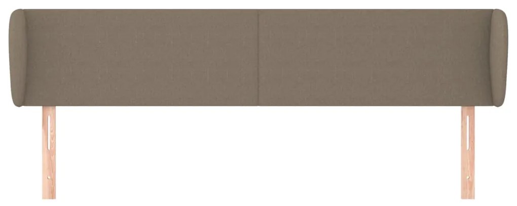 vidaXL Κεφαλάρι με Πτερύγια Taupe 203 x 23 x 78/88 εκ. Υφασμάτινο