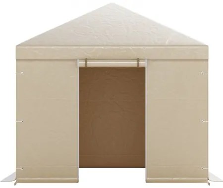 VEVOR Winter Gazebo Cover Fits 3.05 x 3.05 m Hardtop Gazebos, All-Weather Gazebo Cover with Sidewalls &amp; Windows, High-Density PE Material, Enclosed Storage Shelter Covers, Gazebos not Included