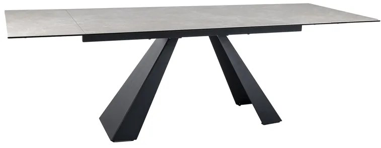 STÓŁ SALVADORE CERAMIC KREM DIAMOND CREAM / CZARNY MAT (160-240)X90 DIOMMI-80-3822