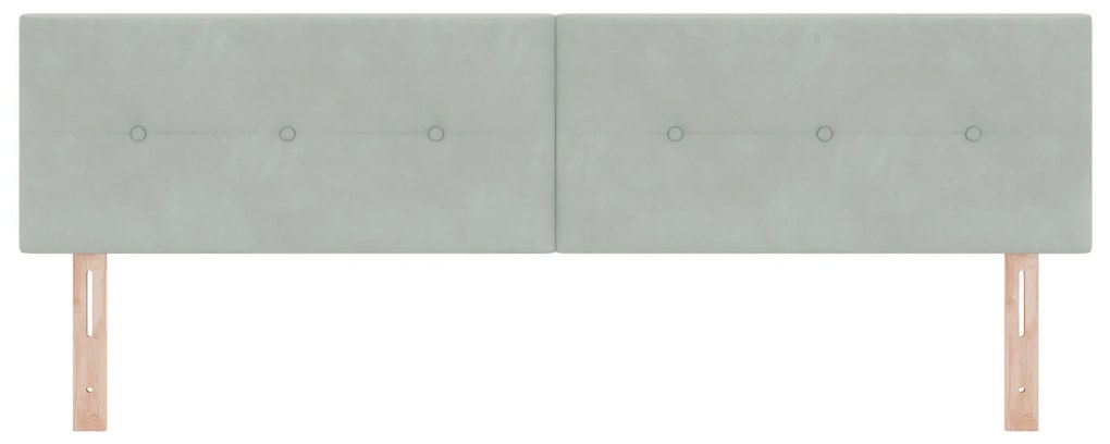 vidaXL LED Κεφαλάρι Button Tufted Ανοιχτό Γκρι 180 εκ Βελούδο