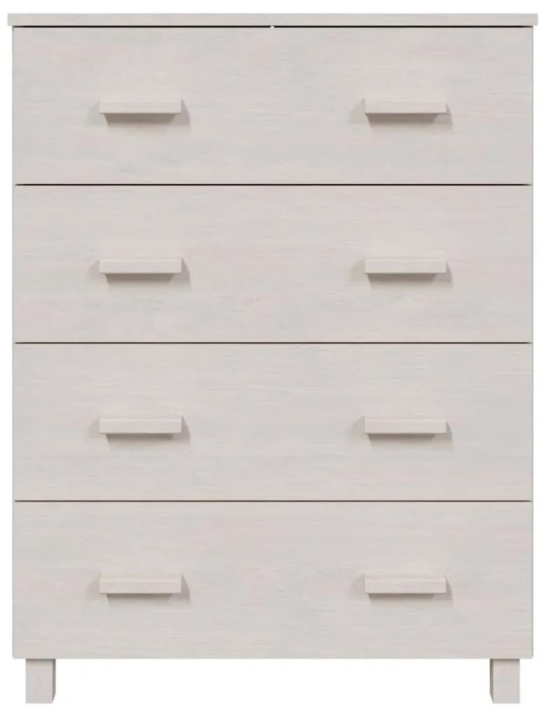 Συρταριέρα HAMAR Λευκή 79 x 40 x 103,5εκ. από Μασίφ Ξύλο Πεύκου - Λευκό