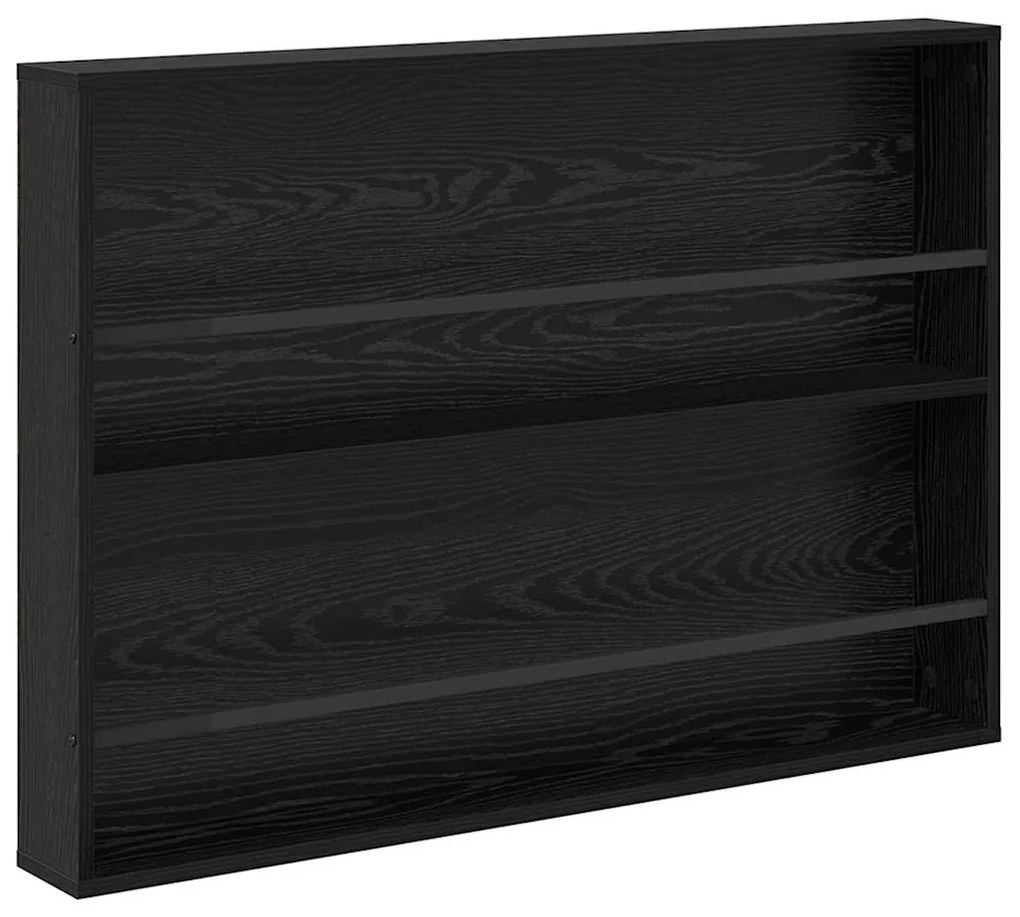 vidaXL Ράφι Περιοδικών Μαύρη Οξυά 100 x 12 x 70 εκ Επεξεργασμένο ξύλο