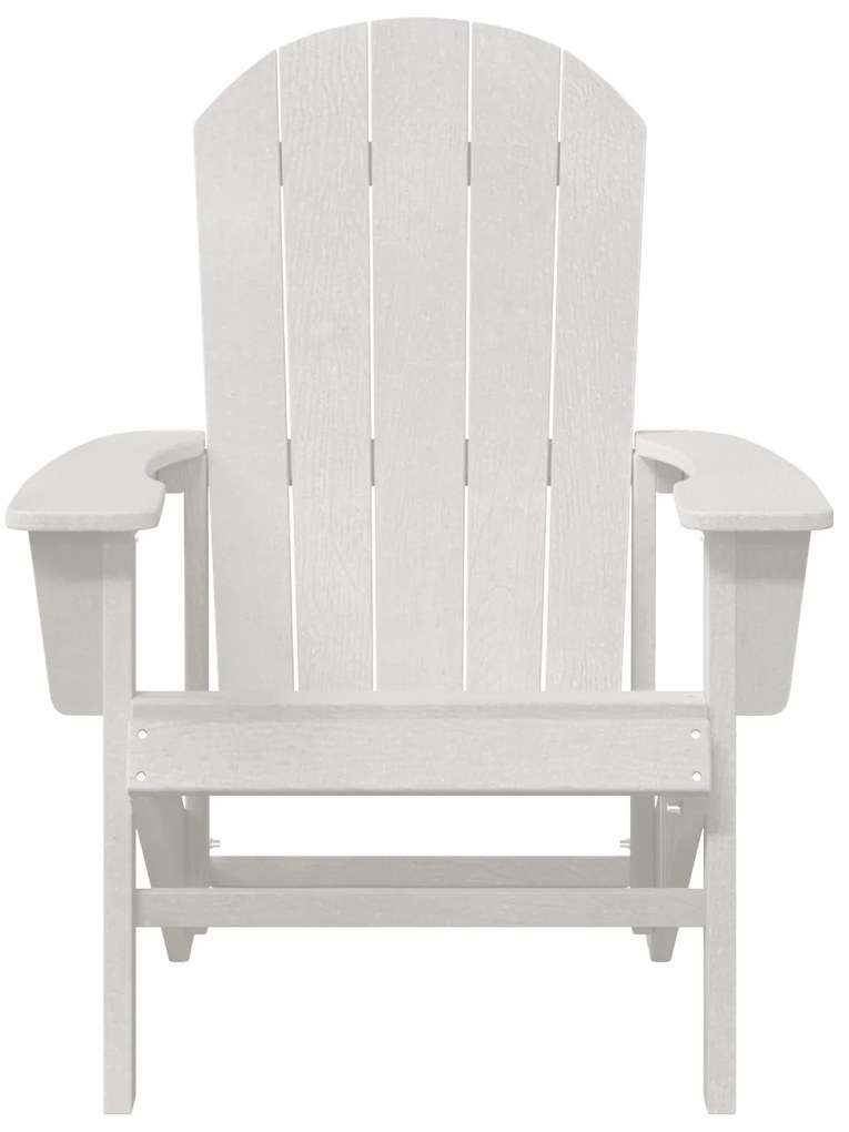 vidaXL Adirondack Καρέκλα Λευκή 74x82x91 εκ HDPE