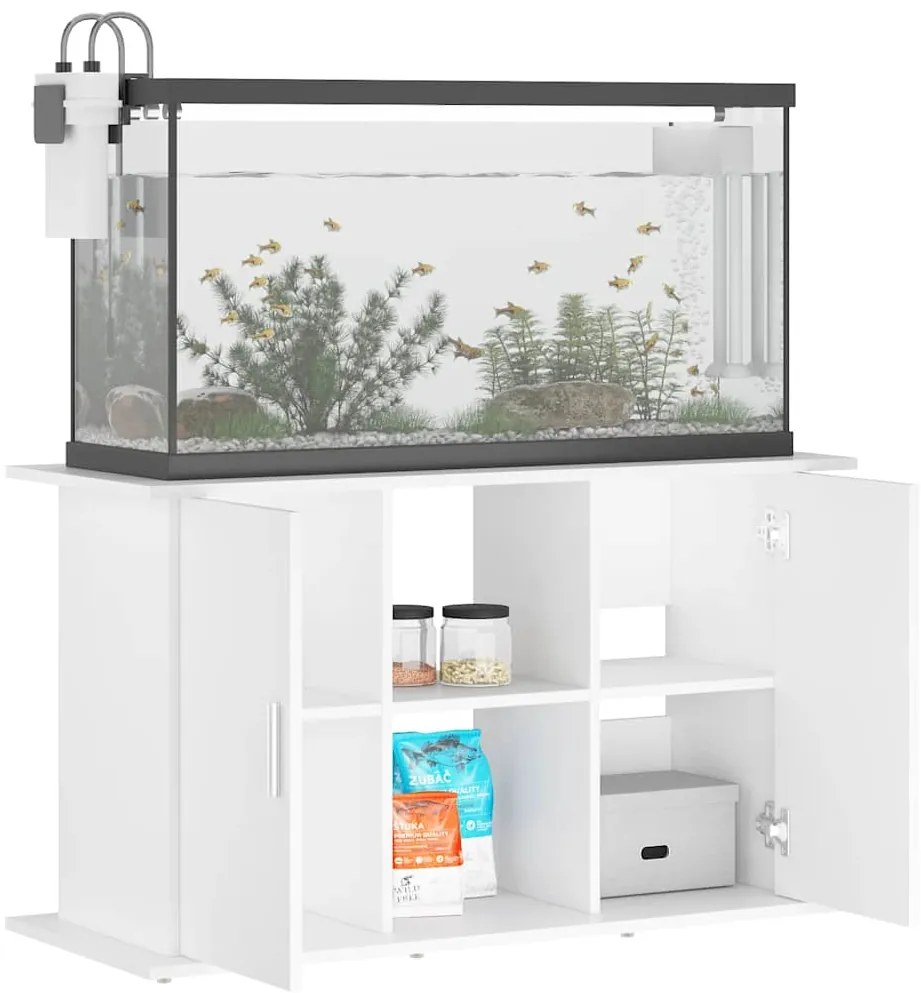 vidaXL Βάση Ενυδρείου Λευκή 101 x 41 x 58 εκ. από Επεξεργασμένο Ξύλο