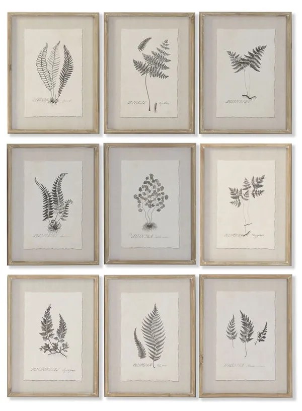 Πίνακας Home ESPRIT Κρυστάλλινο Έλατο 30 x 2,5 x 40 cm (x9)