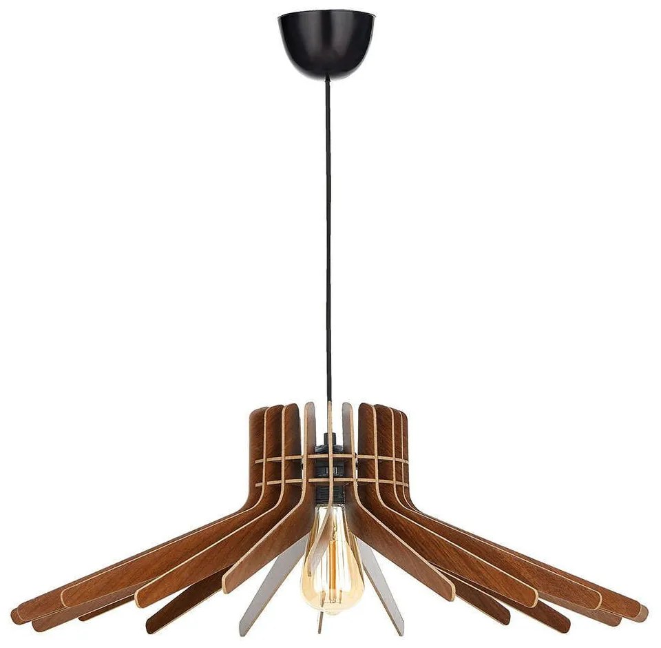 Φωτιστικό Οροφής Boomerang 390FLH2131 Φ59x65cm 1xE27 40W Walnut Opviq