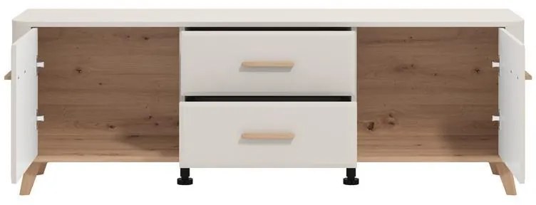 Έπιπλο τηλεόρασης DARWEN 154 3K2F2V Cashmere - Artisan Oak 154x40x53εκ. 154x40x53 εκ.