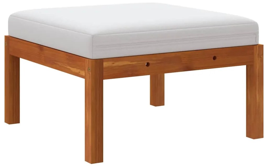 vidaXL Υποπόδιο Κήπου από Μασίφ Ξύλο Ακακίας με Μαξιλάρι