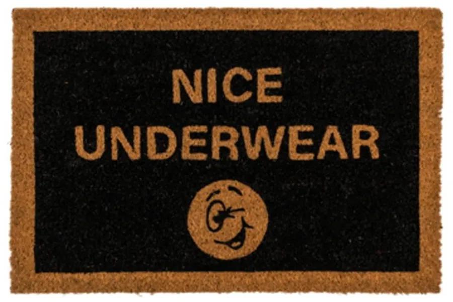 Πατάκι Εισόδου Nice Underwear 145433 60x40cm Natural-Black 40Χ60