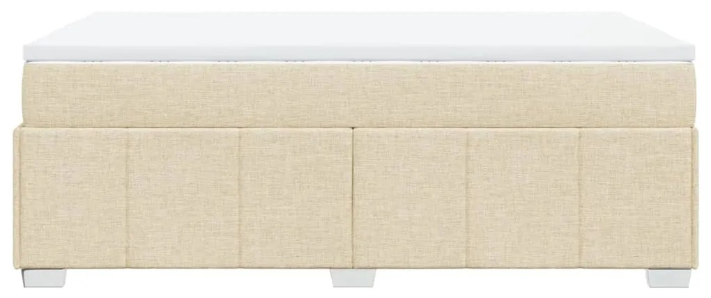 ΚΡΕΒΑΤΙ BOXSPRING ΜΕ ΣΤΡΩΜΑ ΚΡΕΜ 120X200 ΕΚ. ΥΦΑΣΜΑΤΙΝΟ 3285468