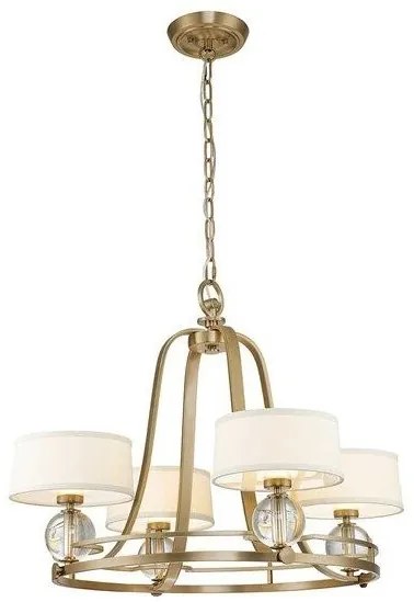 Πολυέλαιος Κρεμαστό Φωτιστικό 4xG9 Gotham Elstead Lighting-QZ-GOTHAM4-BB-Ορείχαλκος QZ-GOTHAM4-BB