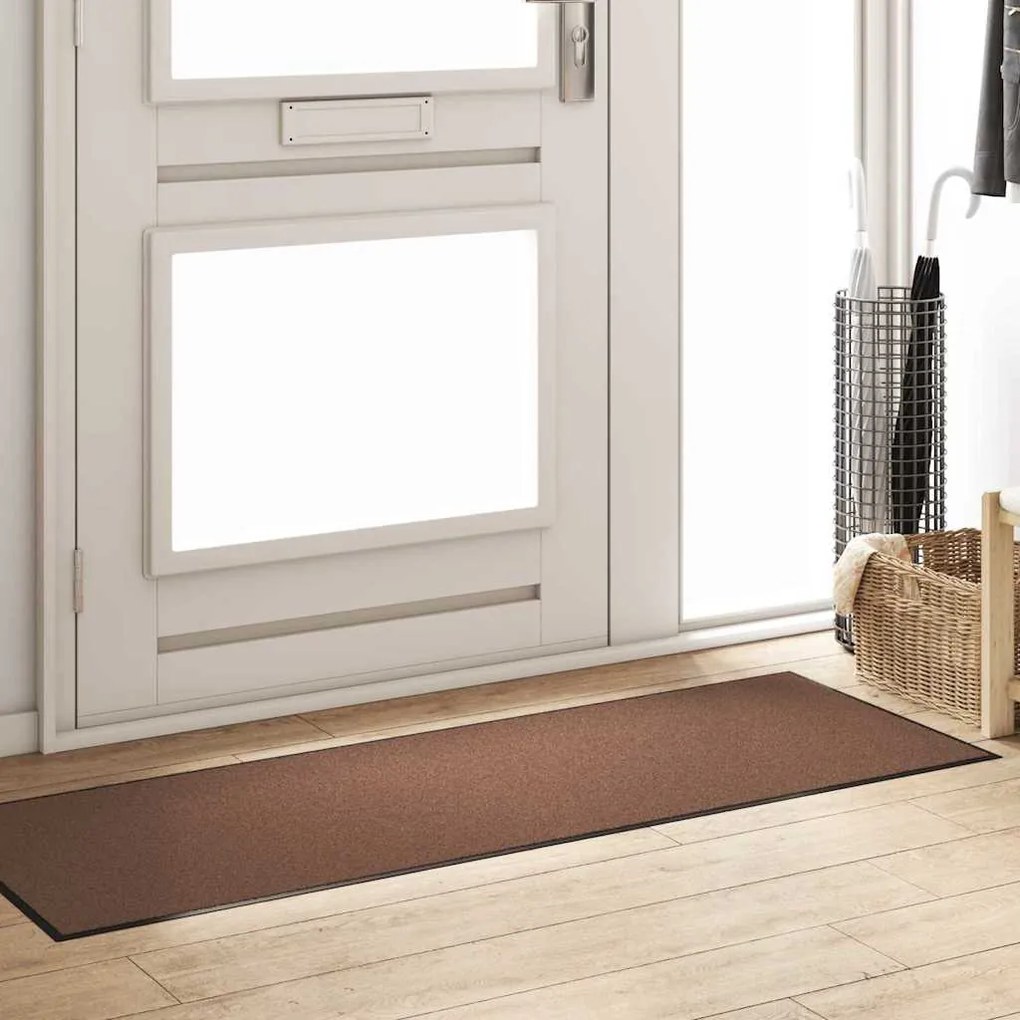 vidaXL Χαλάκι Εξώπορτας Άλλο Καφέ και Μαύρο 60 x 180 cm