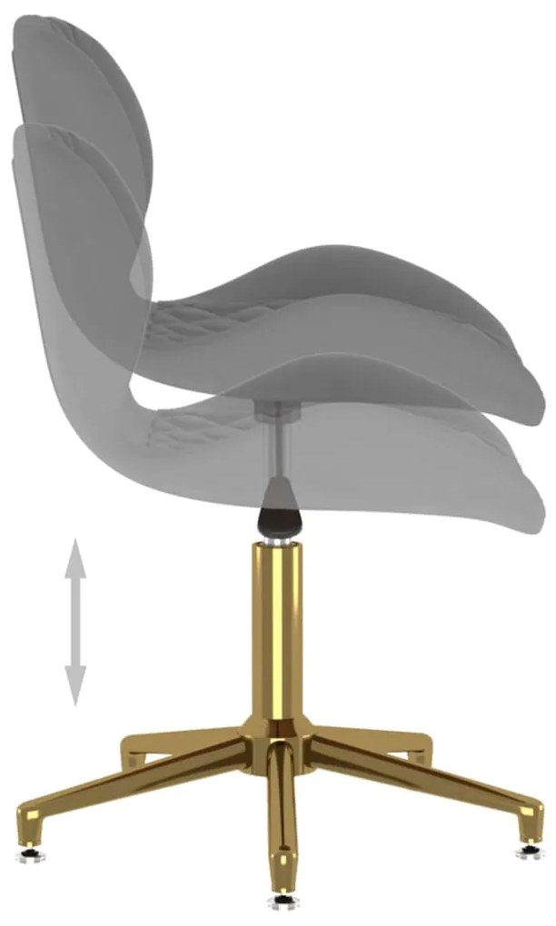 vidaXL 335041  Swivel Dining Chair Dark Grey Velvet