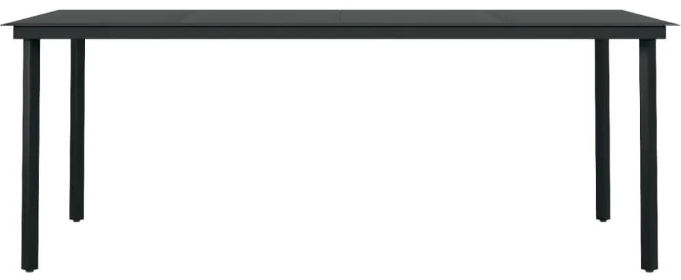 vidaXL Σετ Τραπεζαρίας Κήπου 7 Τεμαχίων Μαύρο