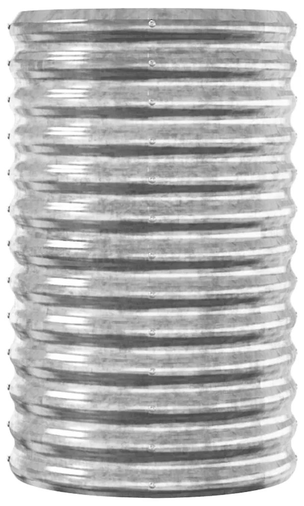 vidaXL Ζαρντινιέρα Ασημί 114x40x68 εκ. Γαλβανισμένος χάλυβας