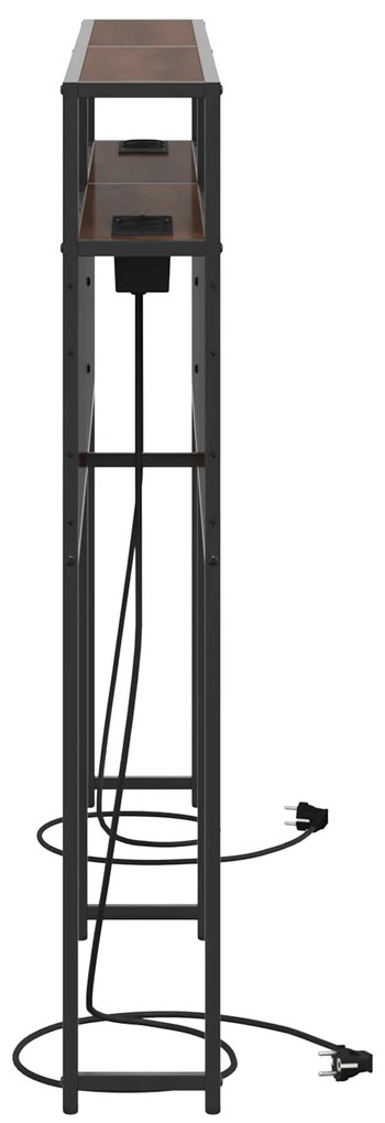 vidaXL Κεφαλάρι Αποθήκης Επιτοίχιο Καφέ δρυς 180 cm Επεξεργασμένο ξύλο