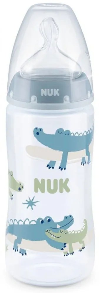 Μπιμπερό First Choise Plus 360ml 10216248 Temperature Control Crocodile Blue Nuk 360ml Silikon,Polypropylene