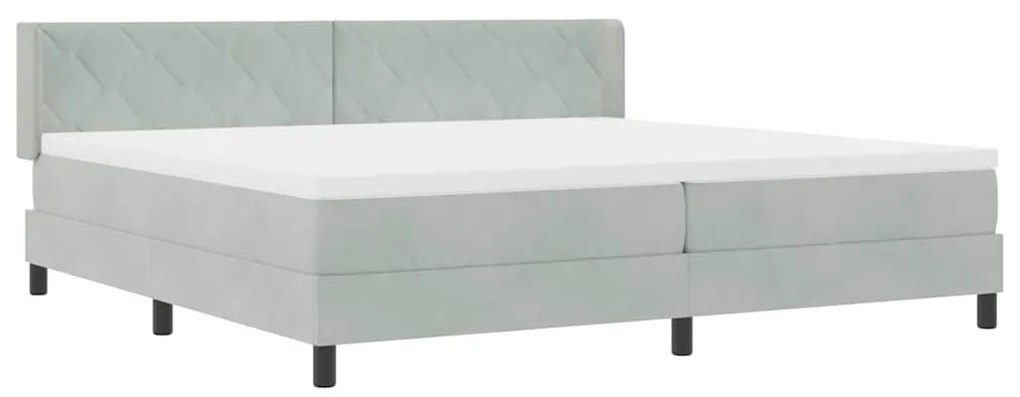 vidaXL Κρεβάτι με Ελατήρια και Στρώμα Μαύρο 100x200 εκ. Βελούδο