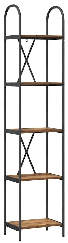 vidaXL Ράφι Βιβλίων Παλαιό ξύλο 40 x 30 x 183 εκ Επεξεργασμένο ξύλο