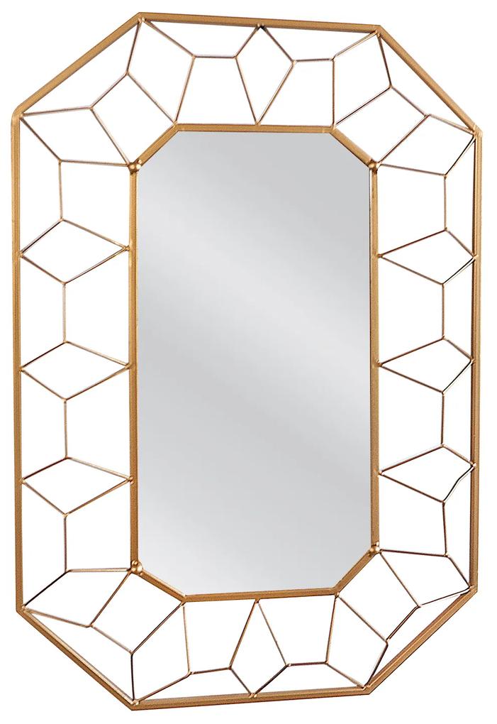 Καθρέπτης Τοίχου ArteLibre ARATAN Χρυσό Μέταλλο/Γυαλί 57x5x87cm