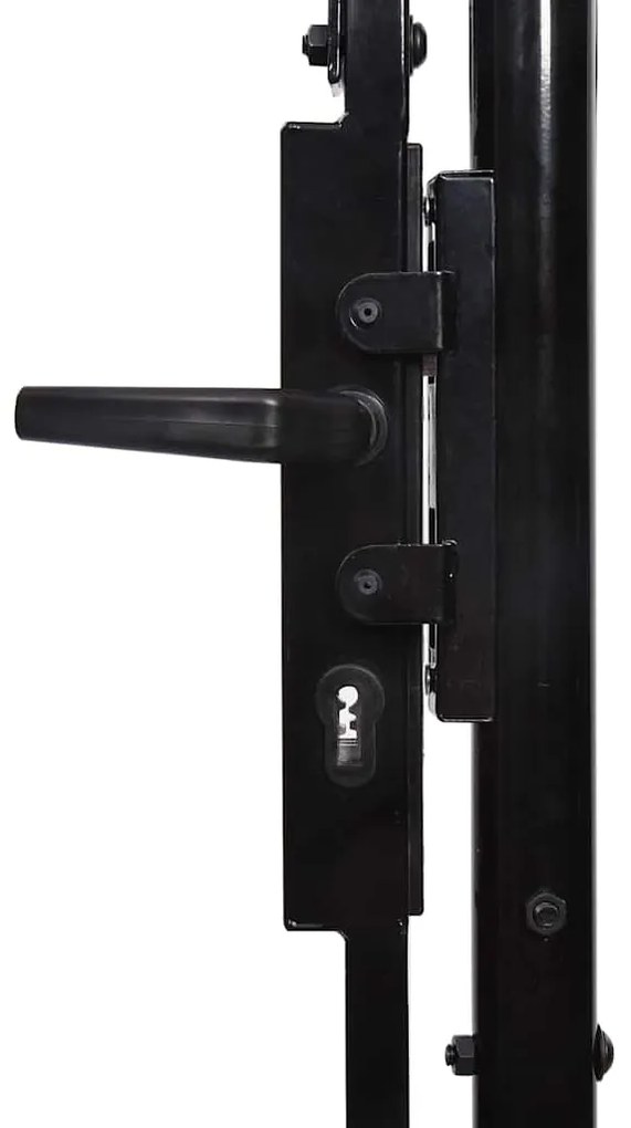 vidaXL Καγκελόπορτα Μαύρη 2,45 x 4 μ. Ατσάλινη