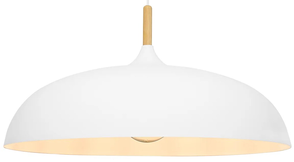 00837 GloboStar® GLOBOSTAR® VALLETE 00837 Μοντέρνο Κρεμαστό Φωτιστικό Οροφής με Ντουί 1 x E27 AC 220-240V IP20 - Λευκό &amp; Μπεζ - Μ60 x Π60 x Υ35cm