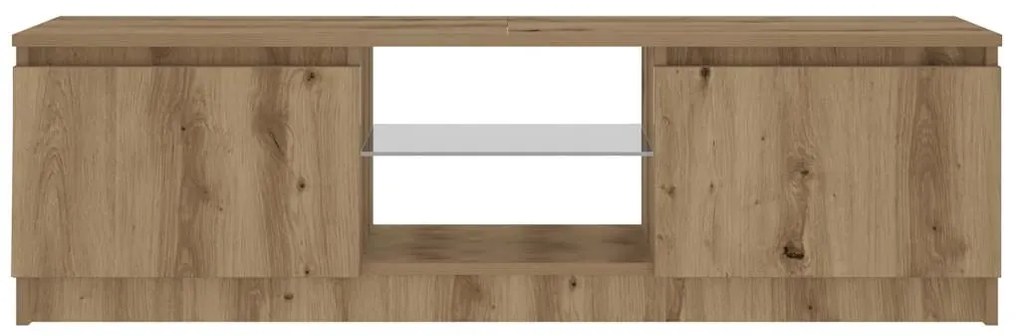 vidaXL Έπιπλο Τηλεόρασης με LED Αρτισιανή Δρυς 120x30x36 εκ Επεξ.Ξύλο