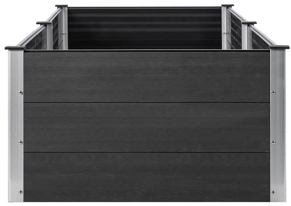 vidaXL Ζαρντινιέρα Υπερυψωμένη Γκρι 200 x 100 x 54 εκ. από WPC