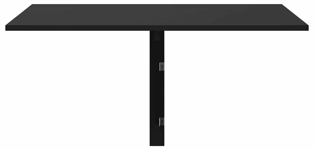 vidaXL Τραπέζι Τοίχου Πτυσσόμενο Μαύρο 100 x 60 x 56 εκ. Επεξεργ. Ξύλο