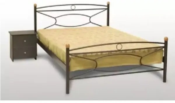 Delch Κρεβάτι Κρίκος Διπλο Μεταλλικό 140x190cm HouseSMetal-furniture144