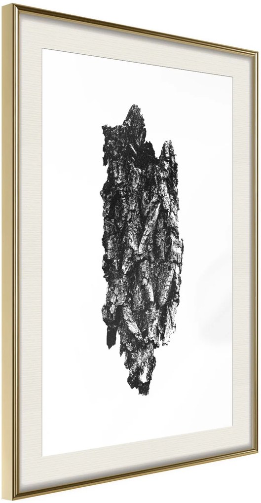 Αφίσα - Texture of a Tree - 30x45 - Χρυσό - Με πασπαρτού