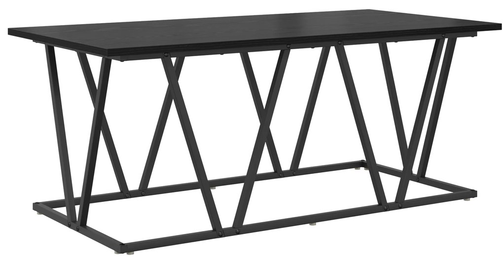 vidaXL Τραπέζι Καφέ Μαύρο Δρυς 100x50x40 εκ. Φτιαγμένο από ξύλο και μέταλλο