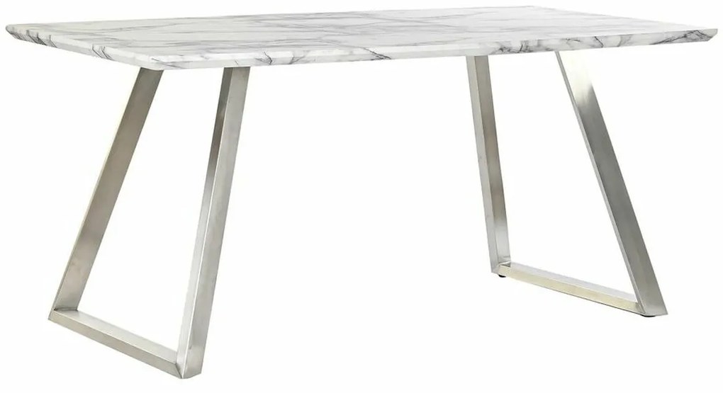 Τραπεζαρία DKD Home Decor Χάλυβας Λευκό 160 x 90 x 76 cm Ξύλο MDF