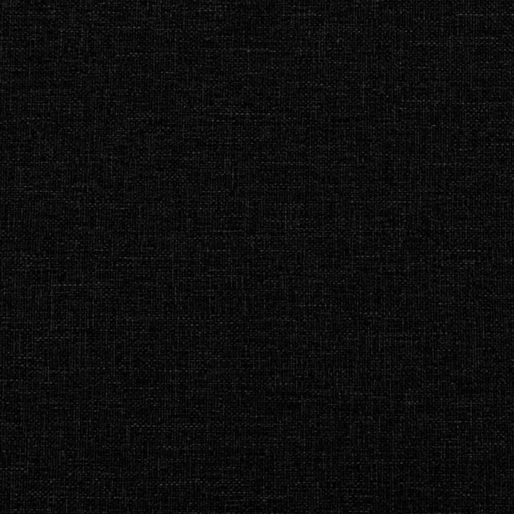 Πολυθρόνα Μαύρη 60 εκ. Υφασμάτινη με Υποπόδιο - Μαύρο