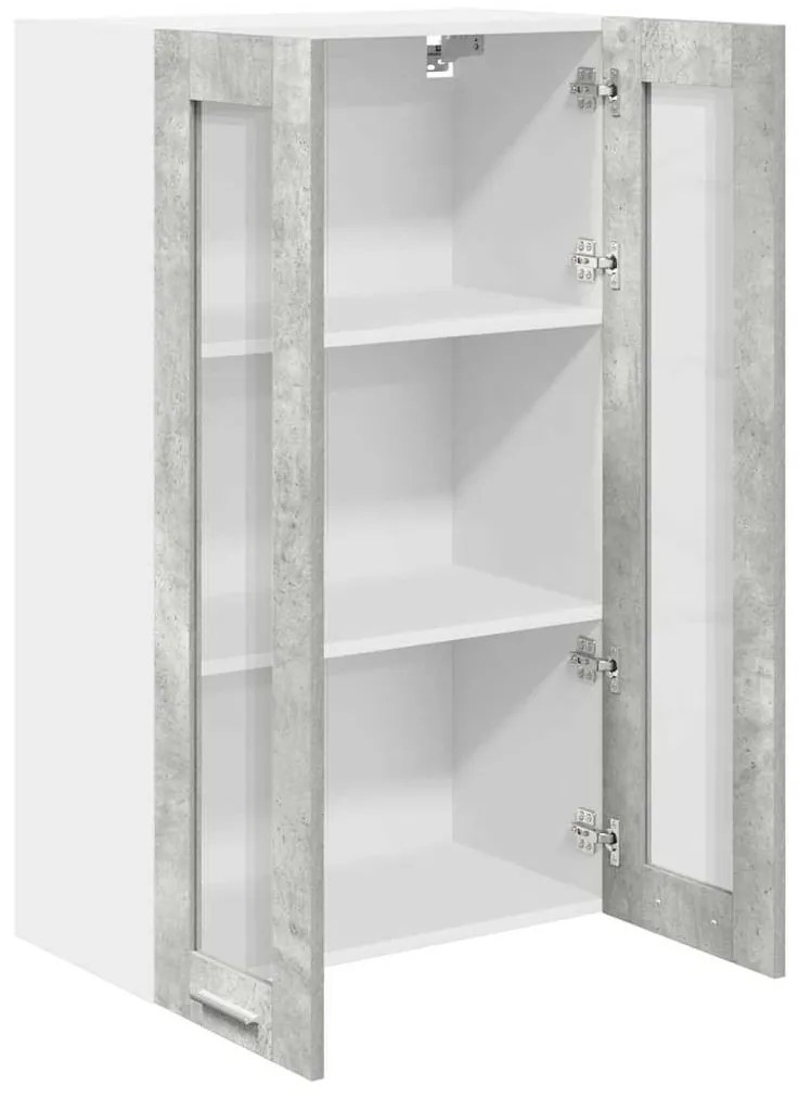 vidaXL Κρεμαστό ντουλάπι με πόρτα Σκυρόδεμα Γκρι 60 x 31 x 100 εκ.