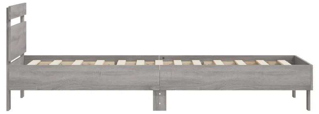 vidaXL Πλαίσιο Κρεβατιού με Κεφαλάρι Γκρι Sonoma 75x190 εκ. Επεξ. Ξύλο