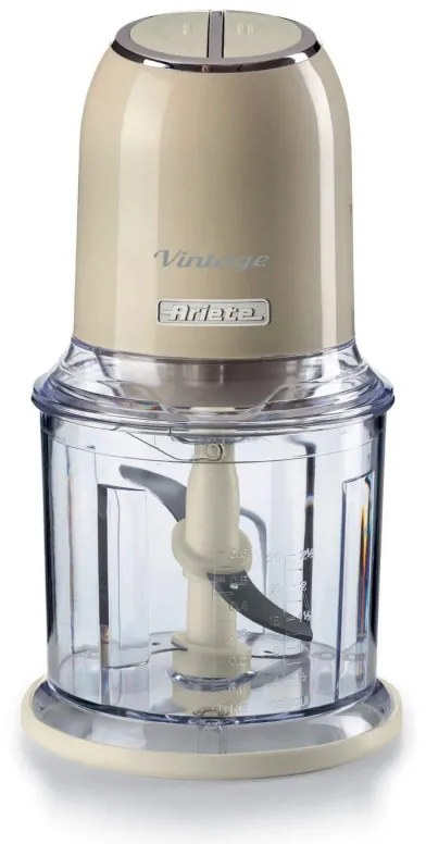 Κόφτης Ariete VINTAGE 0438/03, 400W, 600 ml, 2 ταχύτητες, Ανοξείδωτο, Διαβαθμισμένο κύπελλο, Μπεζ