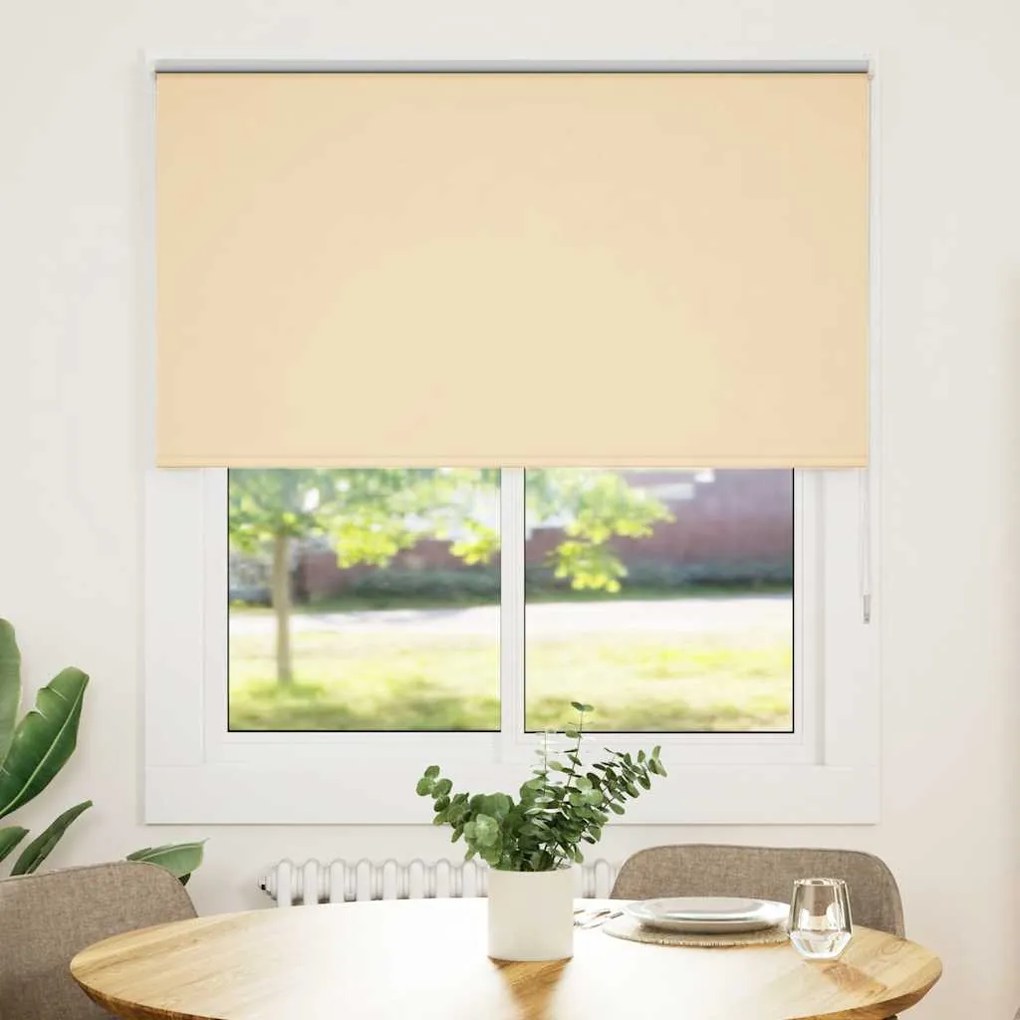 vidaXL Roller Blind Blackout Μπεζ 130x175 cm Πλάτος υφάσματος 126,6cm