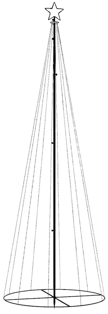 vidaXL Χριστουγεννιάτικο Δέντρο Κώνος 310 LED Μπλε 100 x 300 εκ.