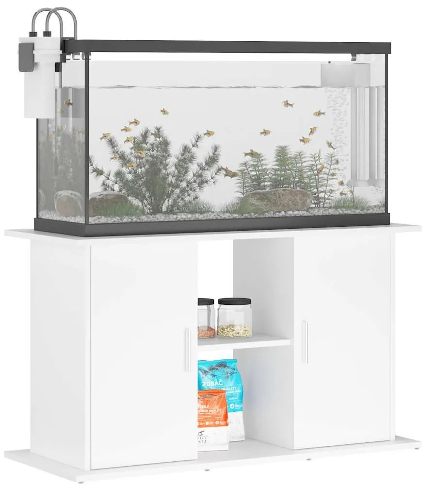 vidaXL Βάση Ενυδρείου Λευκή 101 x 41 x 58 εκ. από Επεξεργασμένο Ξύλο